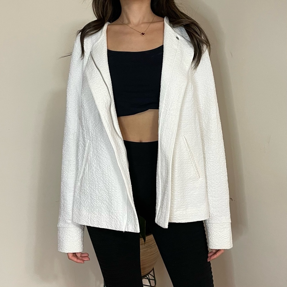 White jacket, by the brand long tall sally, size US12